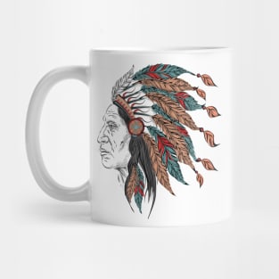 Man in the Native American Indian chief Mug